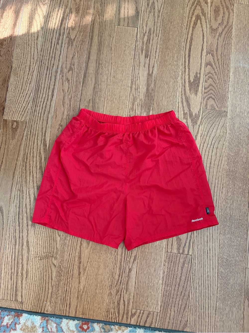 Vintage Reebok Red Elastic Waist Athletic Shorts